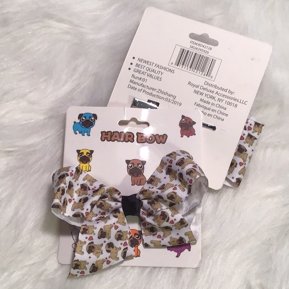 Pug - hair bow - super cute - Picture 2 of 3